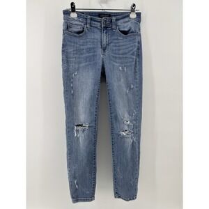 Judy Blue Relaxed Fit Distressed Light Wash Jeans Paint Splatter JB8273MD  7/28